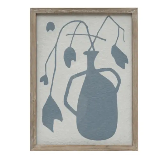 Wood framed abstract print, style 2