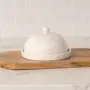 cottage white butter dish, mini