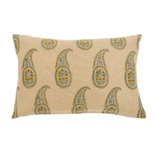 shimla block print pillow 16x24