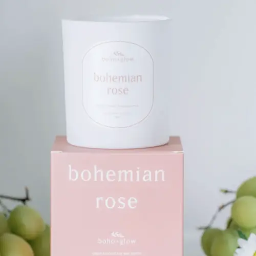 Bohemian Rose Candle