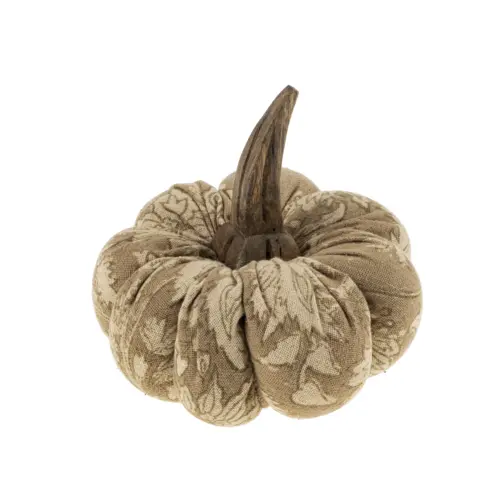 block print pumpkin, small, taupe
