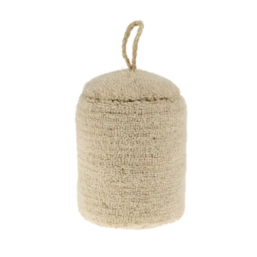 wool loop doorstop, ivory