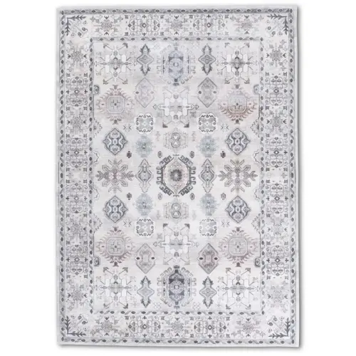 taupe+charcoal washable rug 5x7