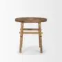 isabelle  side table, dark brown, 26”Dx26.5”H
