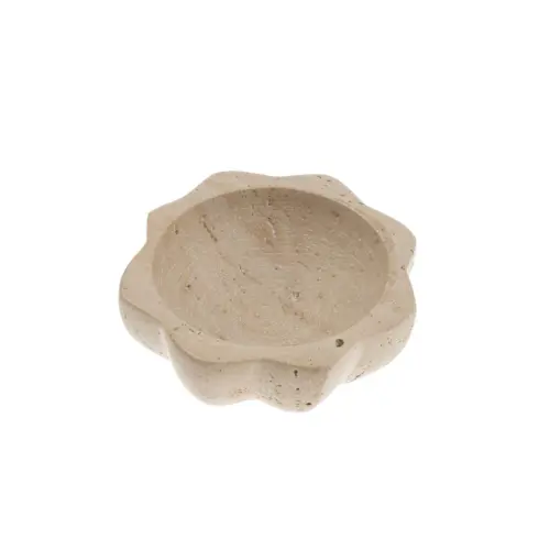lotus salt bowl, travertine