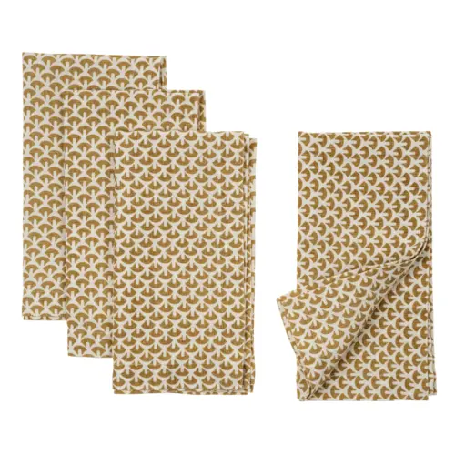 ella linen napkins, S/4, ochre