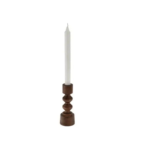 woodspun candle holder, small