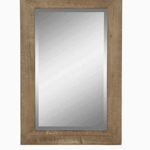 wood rectangular mirror, 20”x30”