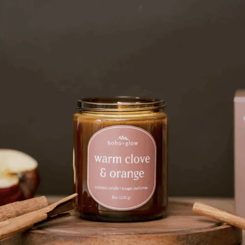 warm clove+orange candle